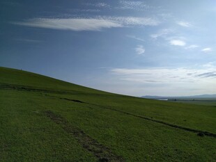 广袤草原蓝天美景