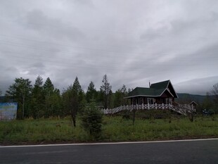 公路旁的林间小屋