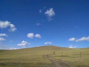 草原蓝天美景