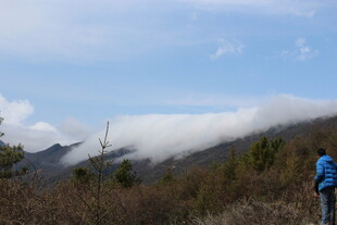 山间云海徒步者