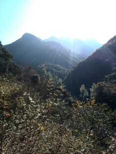 山间晨光下的秀丽景致