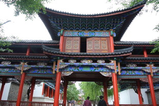 中式古建筑门楼景观