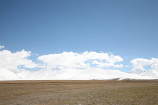 蓝天草原上的白云美景