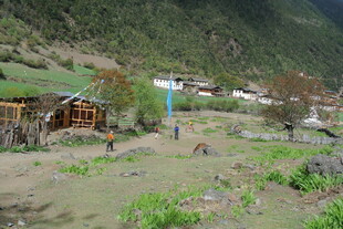 山间村落田园风光