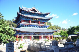 中式古建筑塔楼景观