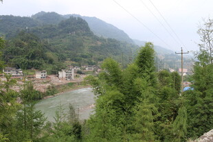 青山绿水间的宁静村落