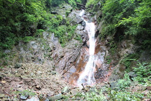 山间瀑布 绿意环绕之景