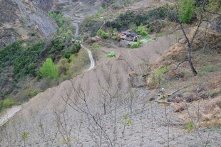 山间蜿蜒小路 自然景致