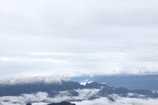 高空俯瞰云海山峦美景