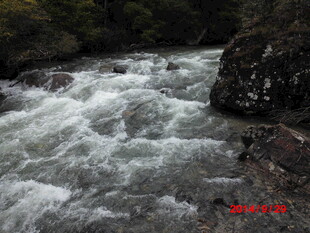山间湍急溪流