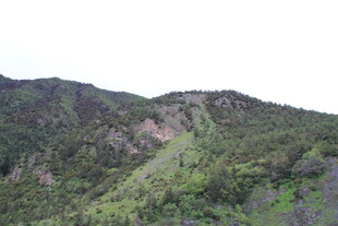 翠绿山峦景色