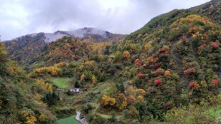 秋日山峦多彩风光