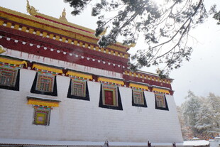 雪中藏式建筑