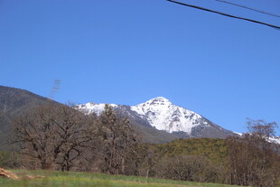 雪山下的开阔景致