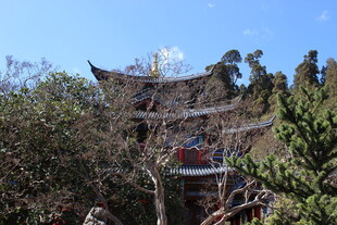 山林中的传统中式建筑