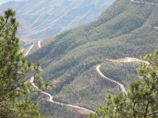 山间蜿蜒公路美景