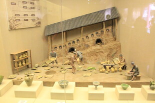 古代村落生活场景微缩模型