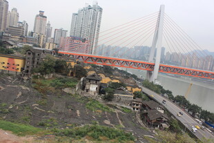 重庆城市风光与跨江大桥