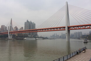 重庆跨江大桥城市风景