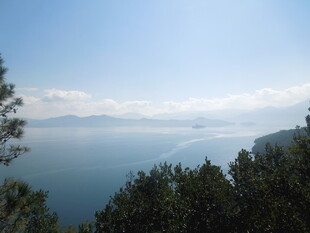 湖畔山林美景