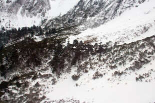 雪山山谷壮丽冬日景象