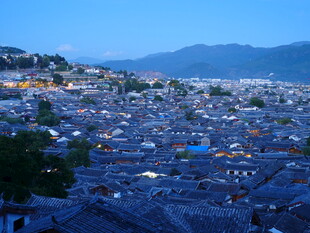丽江古城全景俯瞰