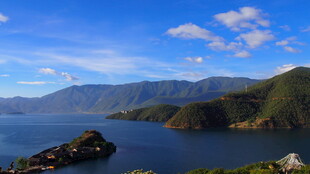 美丽湖山风光