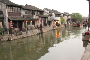 江南水乡古镇沿河景致