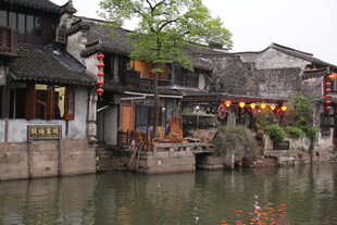 江南水乡古宅临水景致