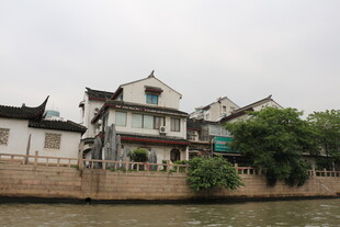 江南水乡临河民居景观