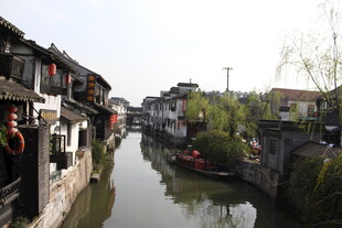 江南水乡古巷河道美景