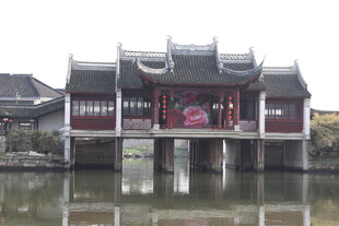 江南水乡临水古建景观
