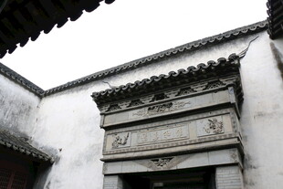 中式古建筑门头特写