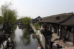 江南水乡古巷河道美景