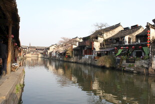 江南水乡古镇河道美景
