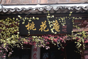 古雅桃花潭招牌花卉装点
