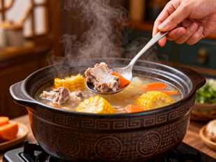 香浓排骨炖锅美味诱人