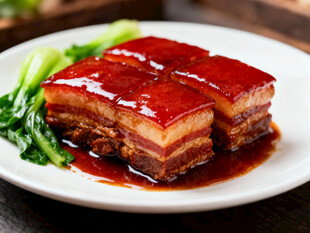 美味东坡肉摆盘精致