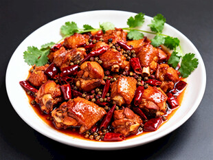 香辣可口的美味辣子鸡