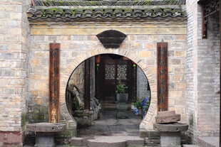 古雅中式庭院门洞景观