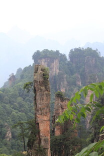 张家界奇峰 绿意环绕
