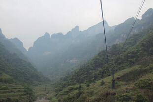 山间景色 绿意盎然的山谷