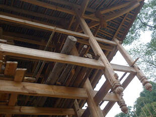 传统木结构建筑局部