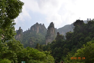 秀丽山峦间的葱郁景致