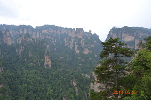 壮丽山景 绿意盎然的奇峰