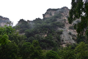 云雾缭绕的翠绿山峦