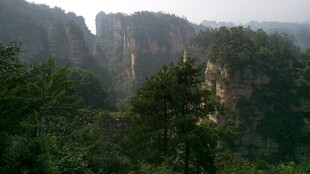 壮美奇峰山林景观