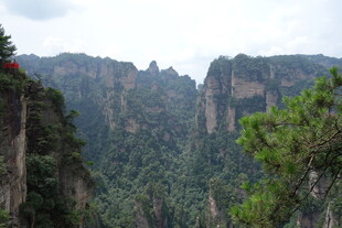 壮丽奇峰 绿意盎然的山景