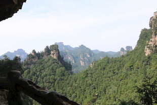 壮美山峦绿意盎然的景观