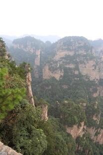 壮丽山峦间的葱郁景致